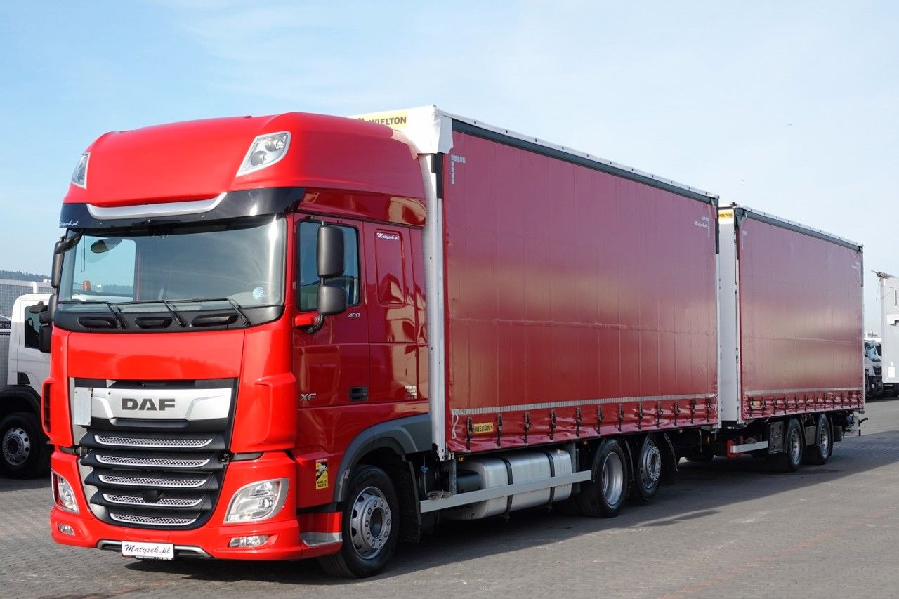 DAF XF 480 / ZESTAW TANDEM / 120 M3 / PRZEJAZDOWY / - شاحنة ذات ستائر جانبية: صورة 2 DAF XF 480 / ZESTAW TANDEM / 120 M3 / PRZEJAZDOWY / - شاحنة ذات ستائر جانبية: صورة 2