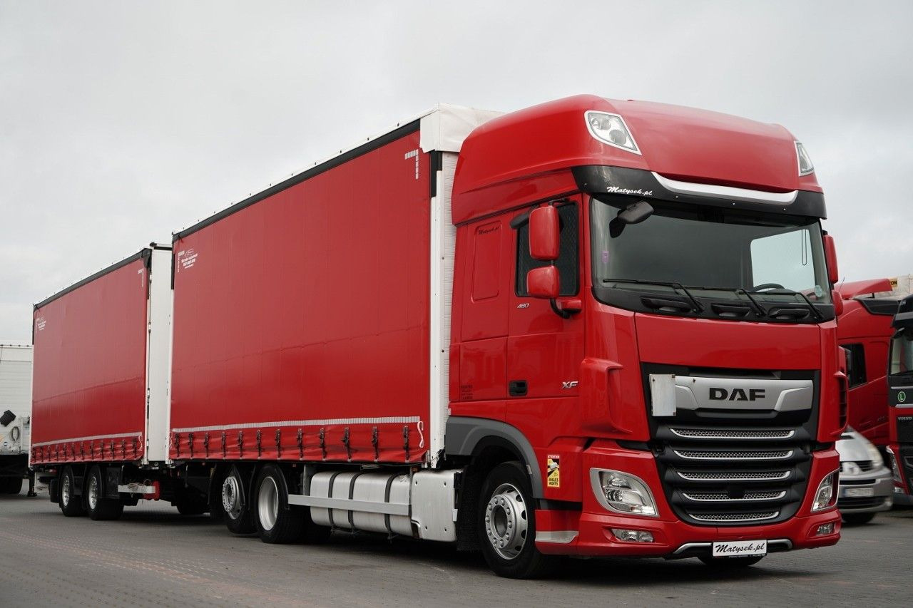 DAF XF 480 / ZESTAW TANDEM / 120 M3 / PRZEJAZDOWY / - شاحنة ذات ستائر جانبية: صورة 4 DAF XF 480 / ZESTAW TANDEM / 120 M3 / PRZEJAZDOWY / - شاحنة ذات ستائر جانبية: صورة 4