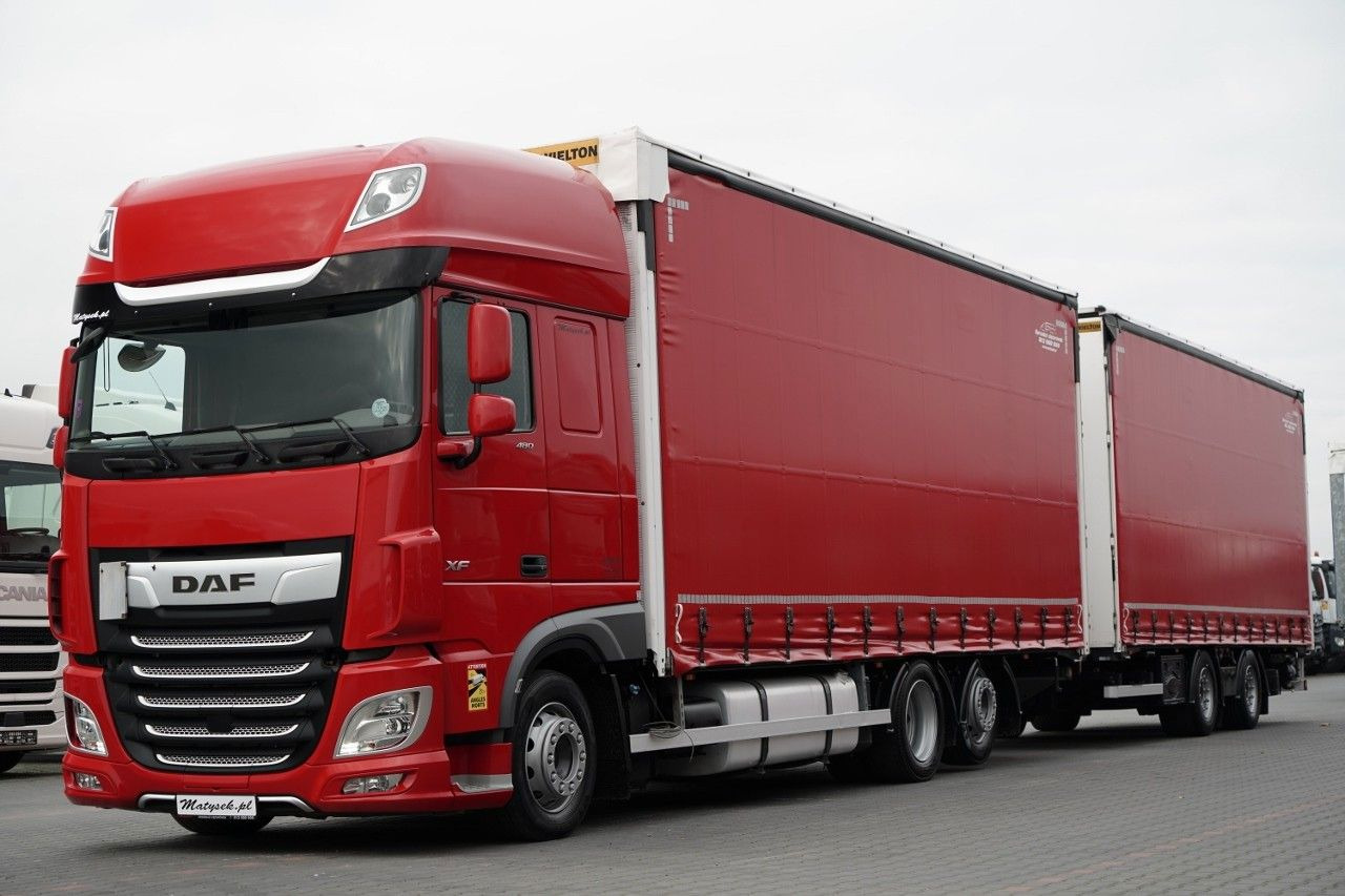 DAF XF 480 / ZESTAW TANDEM / 120 M3 / PRZEJAZDOWY / - شاحنة ذات ستائر جانبية: صورة 1 DAF XF 480 / ZESTAW TANDEM / 120 M3 / PRZEJAZDOWY / - شاحنة ذات ستائر جانبية: صورة 1