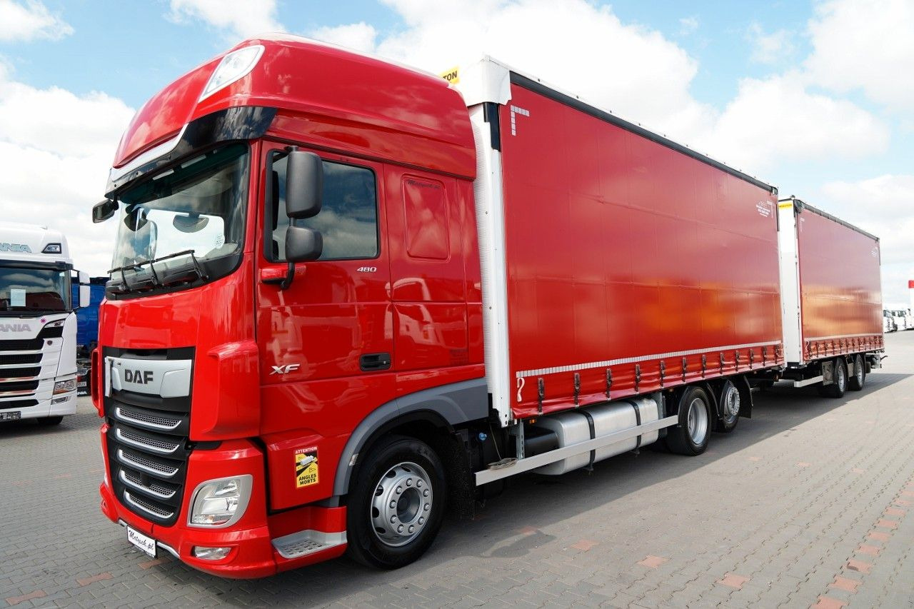DAF XF 480 / ZESTAW TANDEM / 120 M3 / PRZEJAZDOWY / - شاحنة ذات ستائر جانبية: صورة 3 DAF XF 480 / ZESTAW TANDEM / 120 M3 / PRZEJAZDOWY / - شاحنة ذات ستائر جانبية: صورة 3