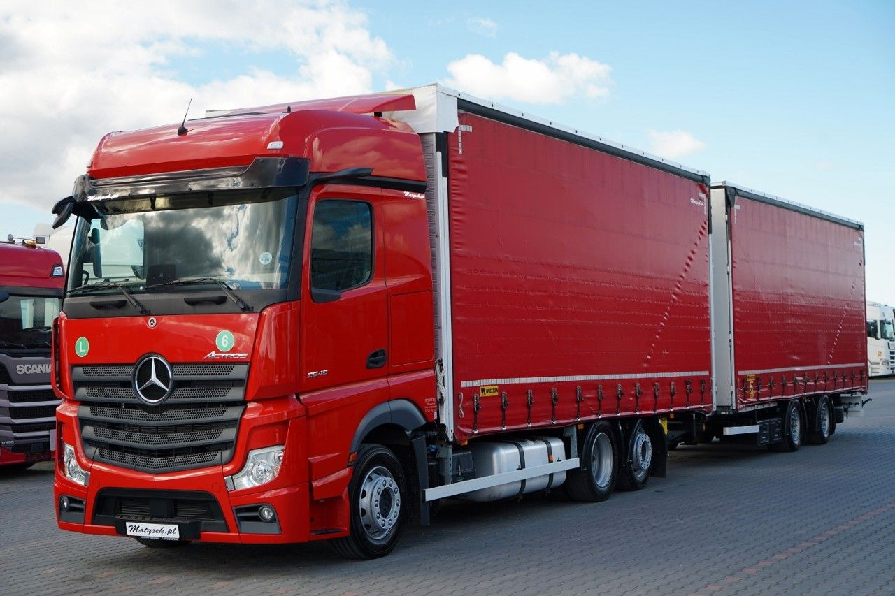 Mercedes-Benz ACTROS 2545 / ZESTAW TANDEM 120 M3 / PRZEJAZDOW - شاحنة ذات ستائر جانبية: صورة 2 Mercedes-Benz ACTROS 2545 / ZESTAW TANDEM 120 M3 / PRZEJAZDOW - شاحنة ذات ستائر جانبية: صورة 2