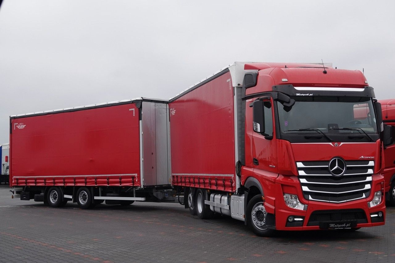 Mercedes-Benz ACTROS 2548 / ZESTAW TANDEM 120 M3 / PRZEJAZDOWY - شاحنة ذات ستائر جانبية: صورة 3 Mercedes-Benz ACTROS 2548 / ZESTAW TANDEM 120 M3 / PRZEJAZDOWY - شاحنة ذات ستائر جانبية: صورة 3