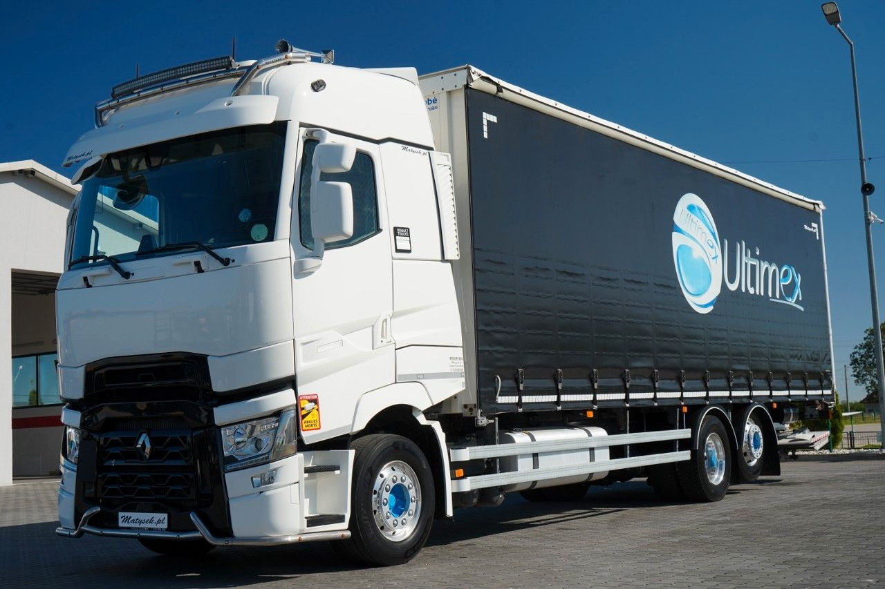 Renault T 440 / 6X2 / SOLÓWKA / FIRANKA 9.5 M / I-PARK - شاحنة ذات ستائر جانبية: صورة 1 Renault T 440 / 6X2 / SOLÓWKA / FIRANKA 9.5 M / I-PARK - شاحنة ذات ستائر جانبية: صورة 1