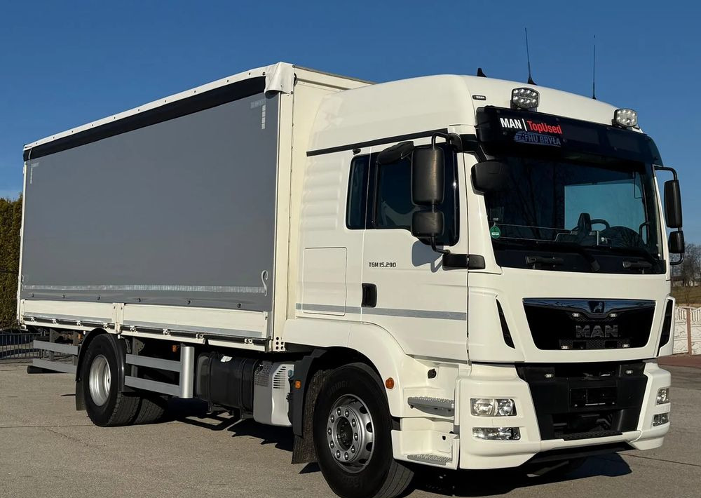 MAN TGM 15.290/E6/FIRANKA/BURTO-FIRANKA/SZKOŁA JAZDY/MAŁY ROZSTAW OSI/16PALET/WINDA/NISKI PRZEBIEG/2019/SERWISOWANY/JAK NOWY - شاحنة ذات ستائر جانبية: صورة 1 MAN TGM 15.290/E6/FIRANKA/BURTO-FIRANKA/SZKOŁA JAZDY/MAŁY ROZSTAW OSI/16PALET/WINDA/NISKI PRZEBIEG/2019/SERWISOWANY/JAK NOWY - شاحنة ذات ستائر جانبية: صورة 1