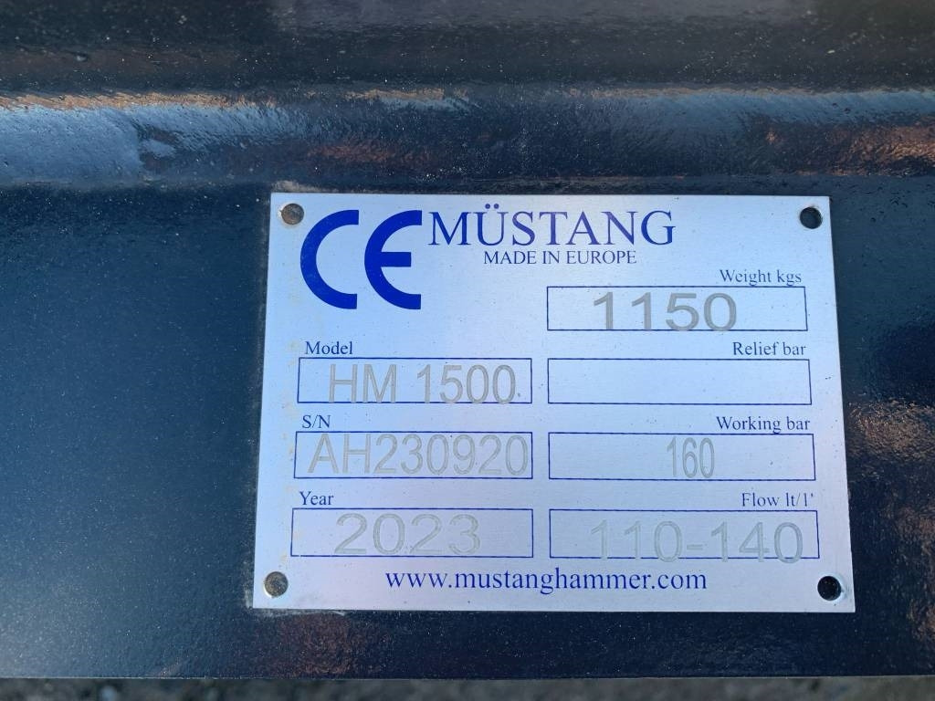 Mustang HM1500 - مطرقة هيدروليكية - آلات الإنشاء: صورة 3 Mustang HM1500 - مطرقة هيدروليكية - آلات الإنشاء: صورة 3