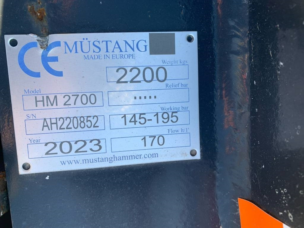 Mustang HM2700 - مطرقة هيدروليكية - آلات الإنشاء: صورة 3 Mustang HM2700 - مطرقة هيدروليكية - آلات الإنشاء: صورة 3
