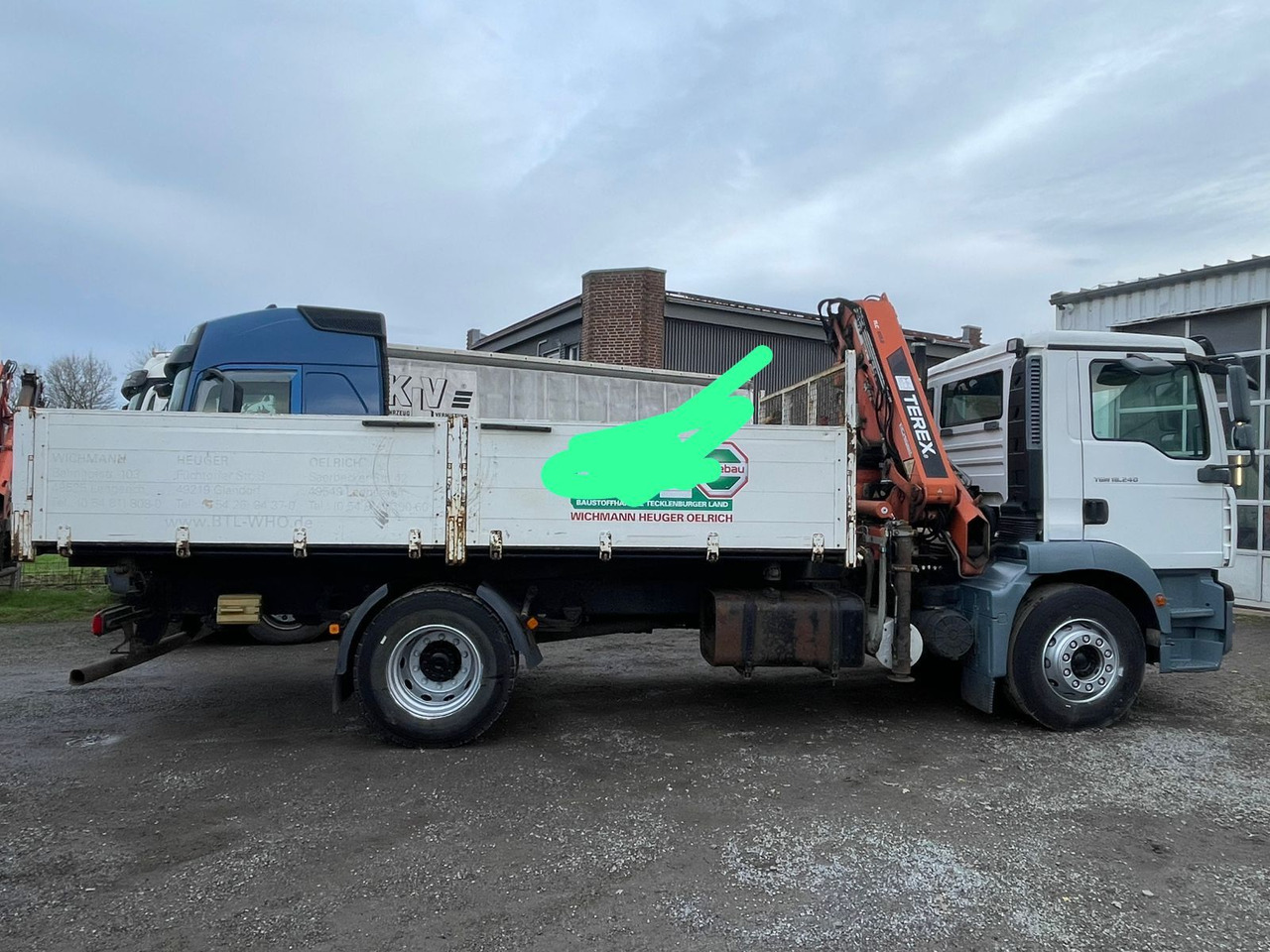 MAN TGM 18.240PS 4x2 3.S-Kipper mit Kran - شاحنة قلاب, شاحنة كرين: صورة 2 MAN TGM 18.240PS 4x2 3.S-Kipper mit Kran - شاحنة قلاب, شاحنة كرين: صورة 2