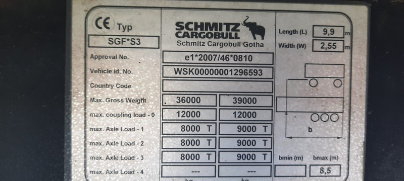 Schmitz Cargobull 3-Achser 48 qubik Getreidekipper - نصف مقطورة قلابة: صورة 5 Schmitz Cargobull 3-Achser 48 qubik Getreidekipper - نصف مقطورة قلابة: صورة 5