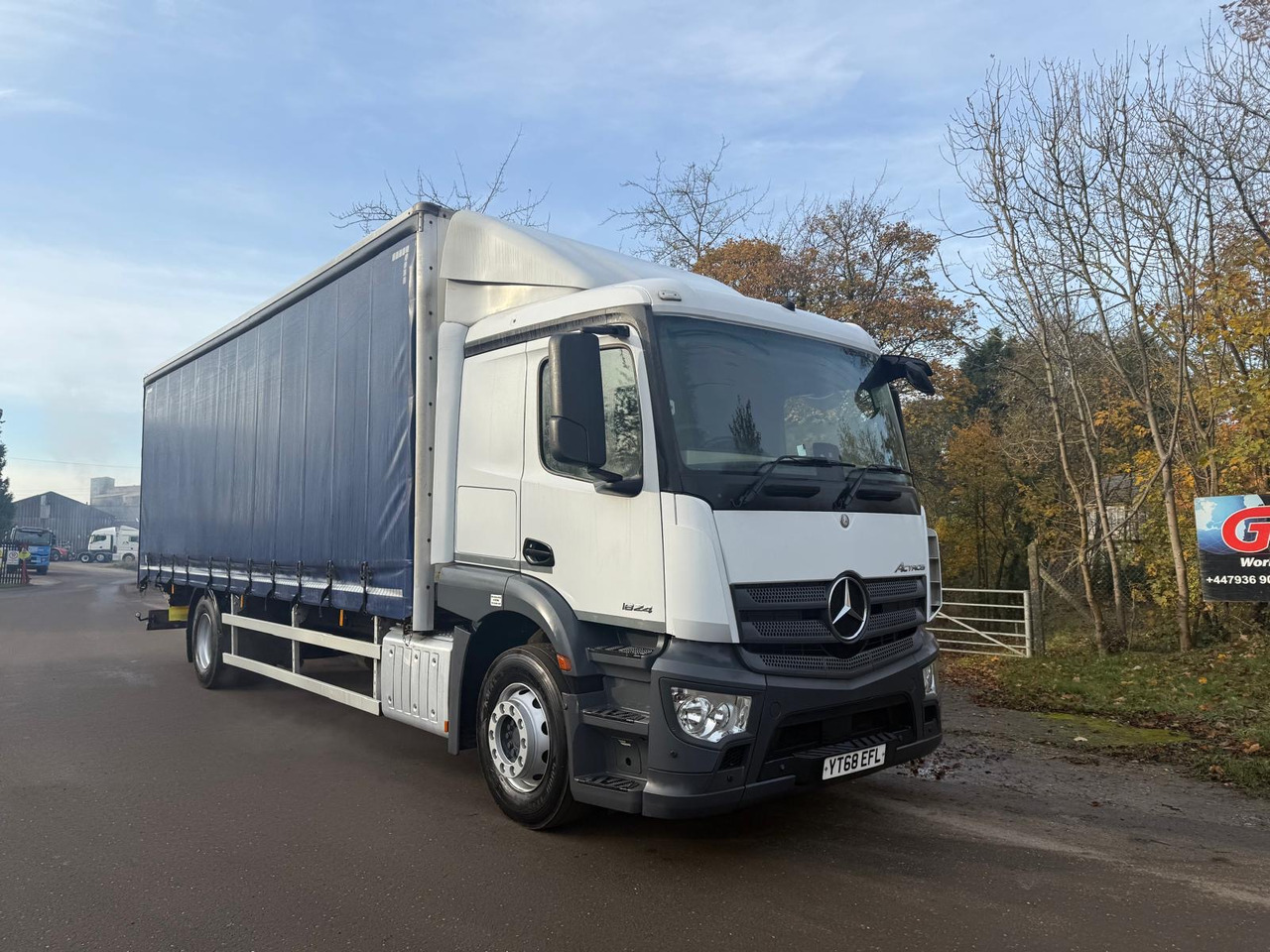 2018 Mercedes Actros 1824 Curtainside Truck - شاحنة ذات ستائر جانبية: صورة 1 2018 Mercedes Actros 1824 Curtainside Truck - شاحنة ذات ستائر جانبية: صورة 1