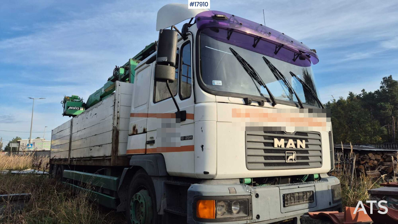 2000 MAN 18.284 - شاحنات مسطحة, شاحنة كرين: صورة 3 2000 MAN 18.284 - شاحنات مسطحة, شاحنة كرين: صورة 3