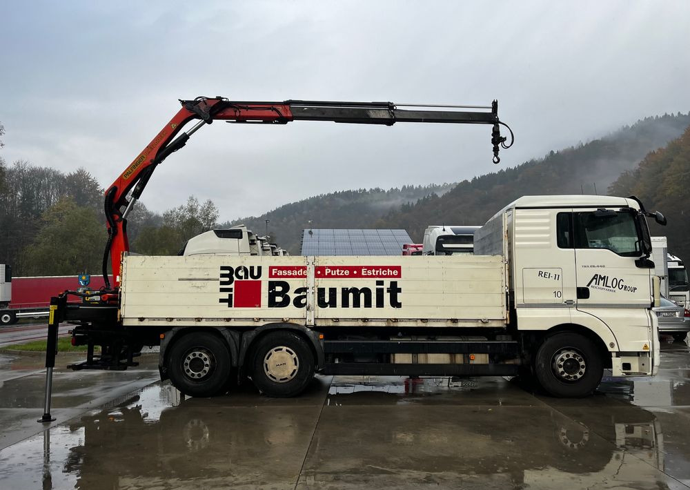 شاحنات مسطحة, شاحنة كرين MAN TGX 26.440 // 2009 // Palfinger PK 12001EH Radio // Oś skrętna i podnoszona //: صورة 9