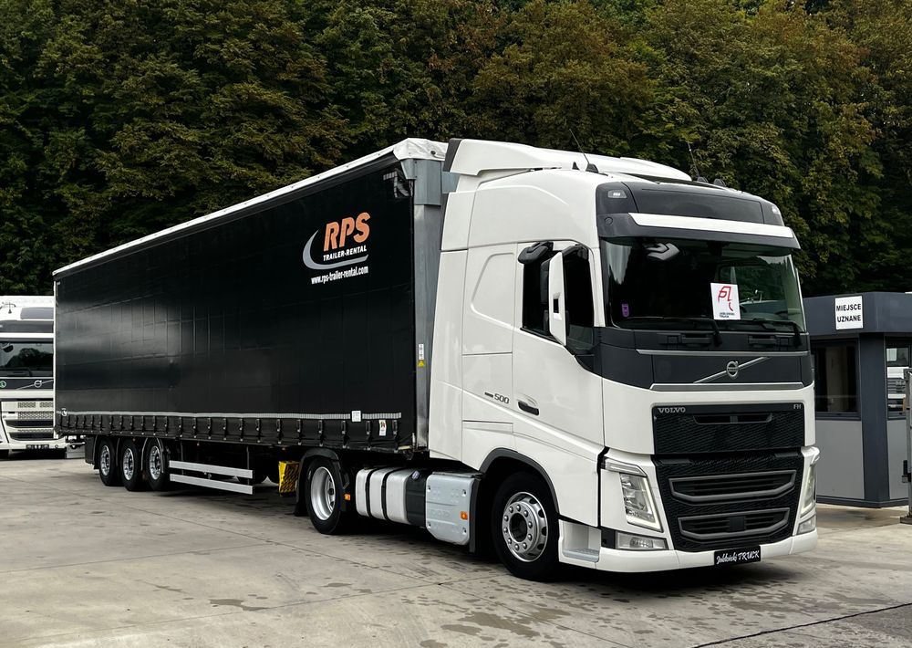 Volvo FH 500 Mega 2016 Rok + Fliegl 2017 // Oś podnoszona // Zestaw ! - رأس تريلا, نصف مقطورة بستائر جانبية: صورة 1 Volvo FH 500 Mega 2016 Rok + Fliegl 2017 // Oś podnoszona // Zestaw ! - رأس تريلا, نصف مقطورة بستائر جانبية: صورة 1