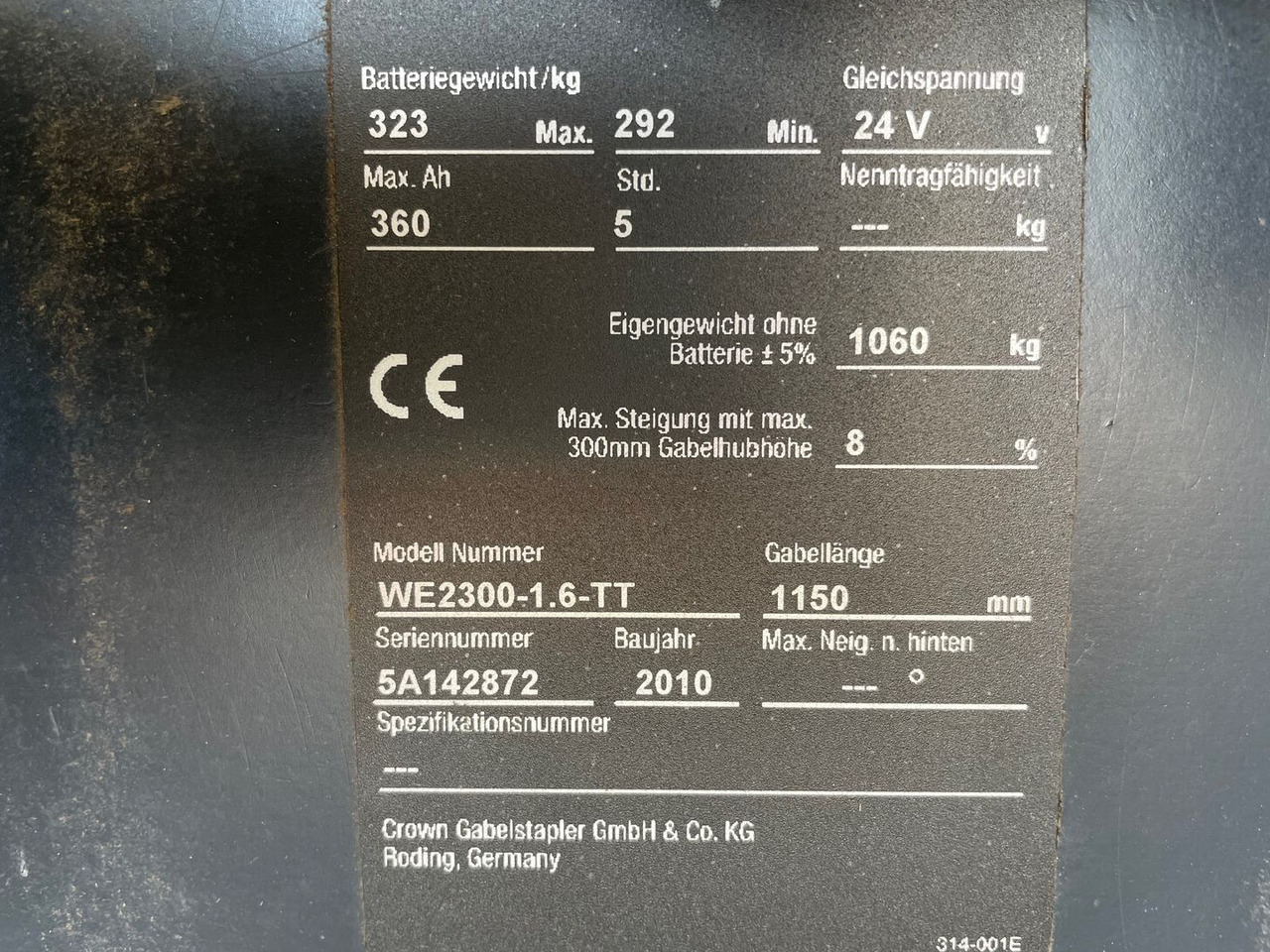 Crown WE2300 1.6 TT - آلة تكديس: صورة 5 Crown WE2300 1.6 TT - آلة تكديس: صورة 5