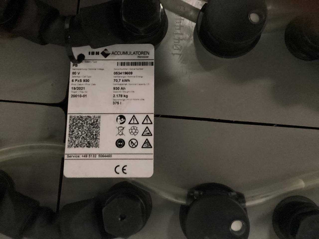 IBH 80V 6 PZS 930 - بطارية - معدات المناولة: صورة 2 IBH 80V 6 PZS 930 - بطارية - معدات المناولة: صورة 2
