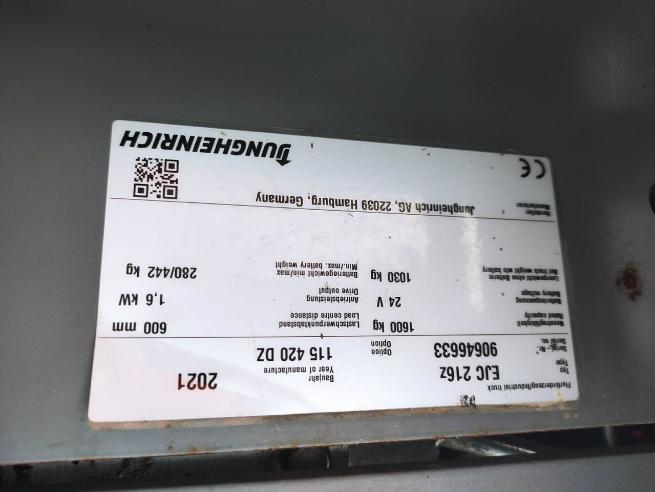 Jungheinrich EJC 216 Z - آلة تكديس: صورة 5 Jungheinrich EJC 216 Z - آلة تكديس: صورة 5