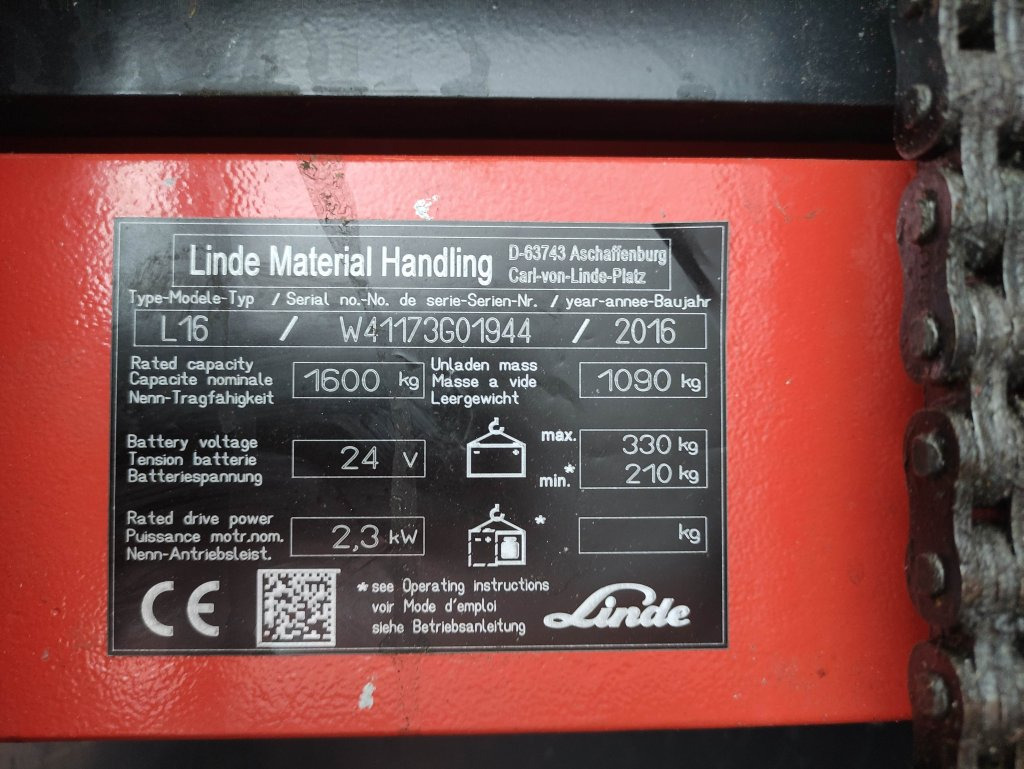 Linde L16i-1173 - آلة تكديس: صورة 5 Linde L16i-1173 - آلة تكديس: صورة 5