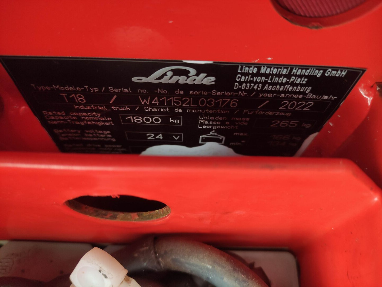 Linde T18-1152 - شاحنة نقل الطبالي: صورة 5 Linde T18-1152 - شاحنة نقل الطبالي: صورة 5