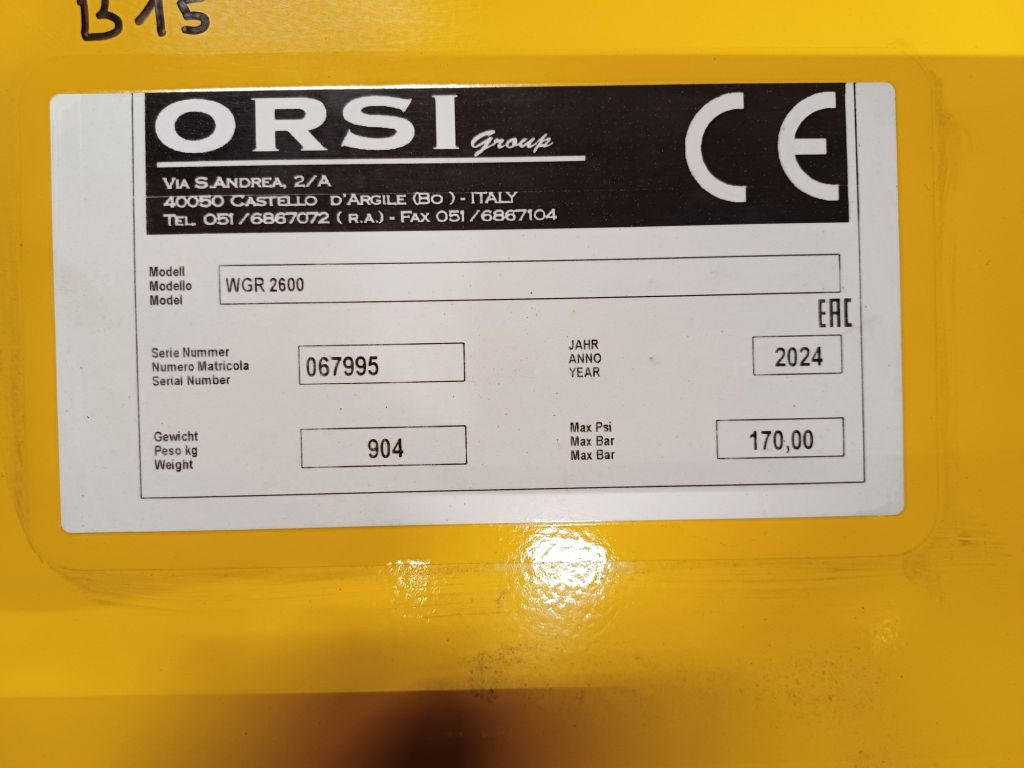 ORSI WGR 2600 (20843) - التقطيع جزازة/ ماكينات قطع الحشائش: صورة 3 ORSI WGR 2600 (20843) - التقطيع جزازة/ ماكينات قطع الحشائش: صورة 3
