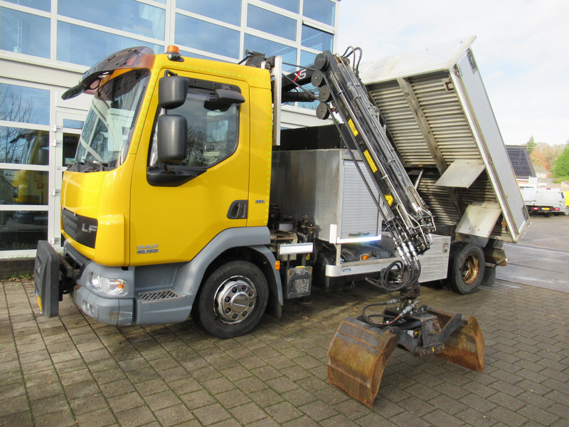 DAF LF45.160 EEV Kipper + HIAB 044 D-3 RF Kran Crane - شاحنة قلاب, شاحنة كرين: صورة 2 DAF LF45.160 EEV Kipper + HIAB 044 D-3 RF Kran Crane - شاحنة قلاب, شاحنة كرين: صورة 2