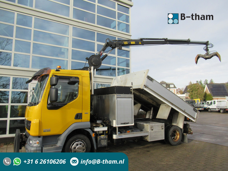 DAF LF45.160 EEV Kipper + HIAB 044 D-3 RF Kran Crane - شاحنة قلاب, شاحنة كرين: صورة 1 DAF LF45.160 EEV Kipper + HIAB 044 D-3 RF Kran Crane - شاحنة قلاب, شاحنة كرين: صورة 1