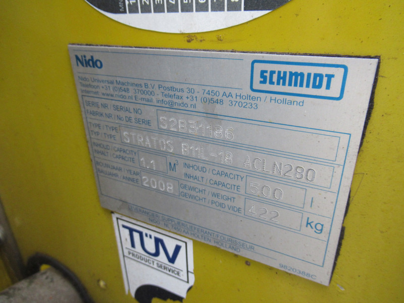 ناثر غبار/ ملح NIDO AWK 2500-1 Stratos B11L-18 ACLN280 1,1M3 + 500L Zoutstrooier Salzstreuer: صورة 12