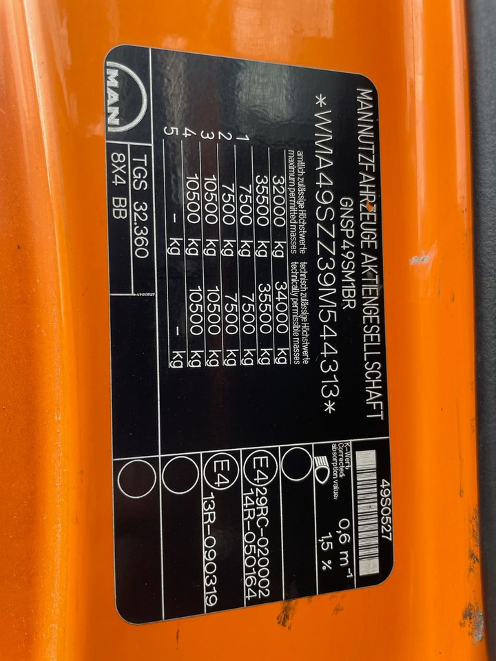 تأجير  MAN TGS 32.360 8x4 BB Betonmischer/CIFA/SL9/9m3/EU4 MAN TGS 32.360 8x4 BB Betonmischer/CIFA/SL9/9m3/EU4: صورة 15