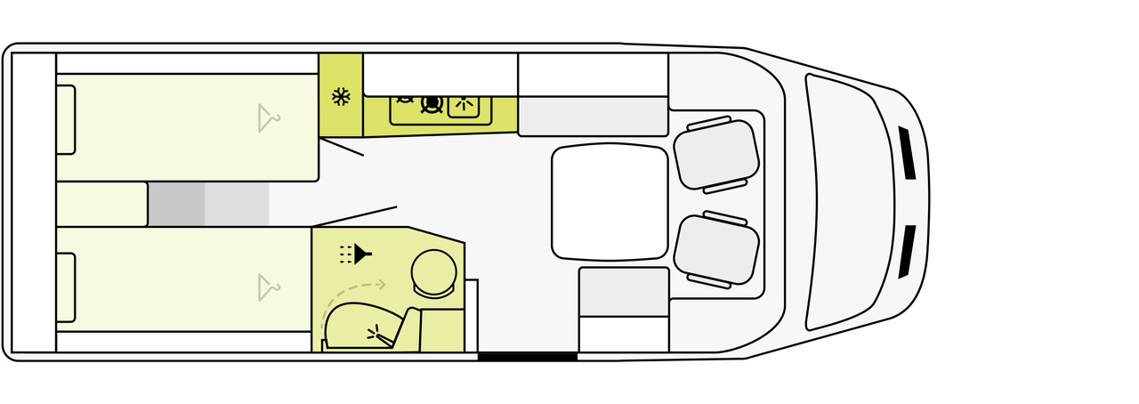 ETRUSCO Etrusco V 6.8 SCF - عربة تخييم: صورة 5 ETRUSCO Etrusco V 6.8 SCF - عربة تخييم: صورة 5