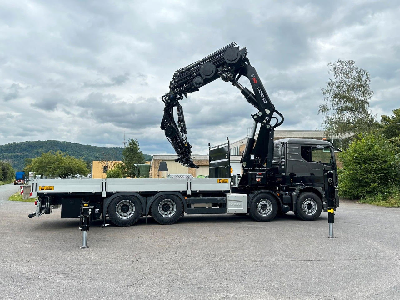 شاحنات مسطحة, شاحنة كرين MAN TGS 35.520 8x4 BL HIAB X-HiPro858E-8 & Jib150x-6: صورة 14