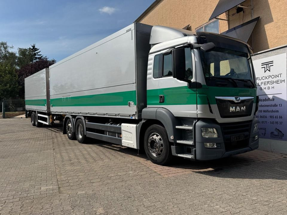 MAN TGS 26.460 2xAHK/2xLBW/Lenk-Lift/kpl.Zug - شاحنة صندوقية: صورة 1 MAN TGS 26.460 2xAHK/2xLBW/Lenk-Lift/kpl.Zug - شاحنة صندوقية: صورة 1