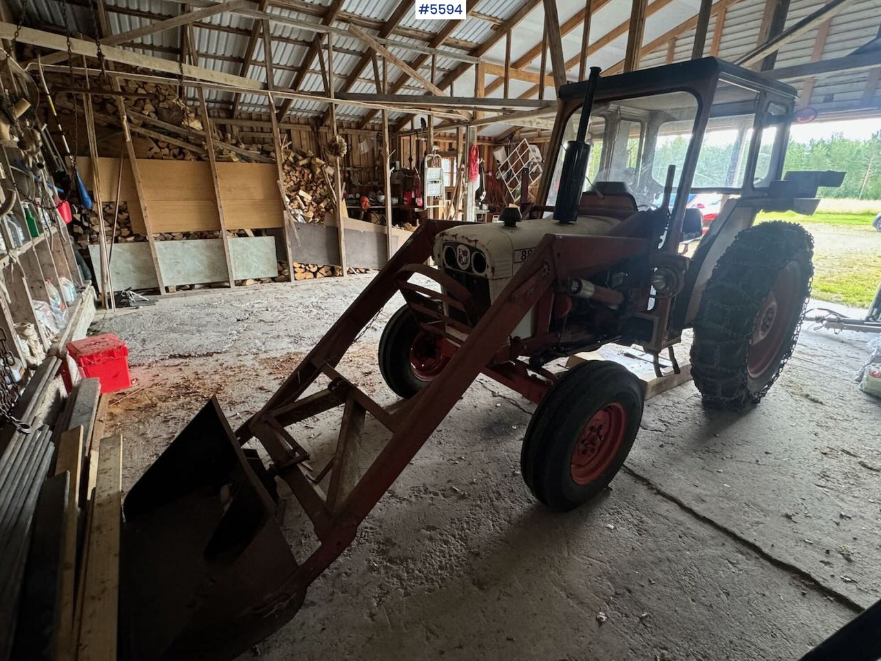 1974 David Brown 885 w/ loaders and chain. - جرار: صورة 2 1974 David Brown 885 w/ loaders and chain. - جرار: صورة 2