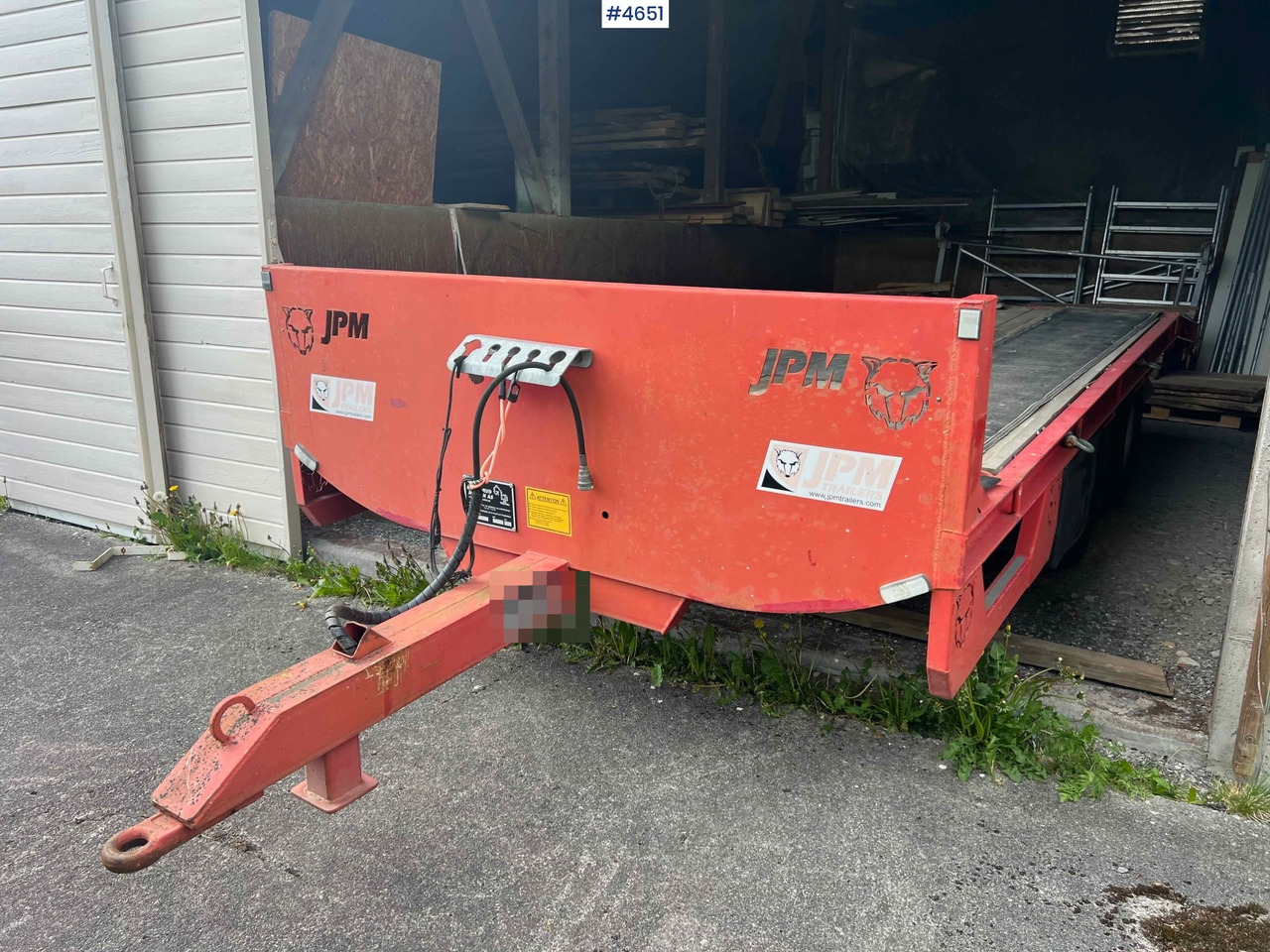 2012 2 axle JPM Machine trailer - مقطورة بلودر منخفض: صورة 2 2012 2 axle JPM Machine trailer - مقطورة بلودر منخفض: صورة 2