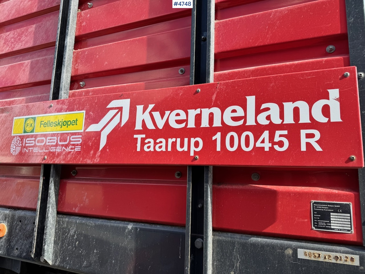 2012 Kverneland Taarup 10045 R Loading wagon - ماكينات نشر التبن: صورة 2 2012 Kverneland Taarup 10045 R Loading wagon - ماكينات نشر التبن: صورة 2