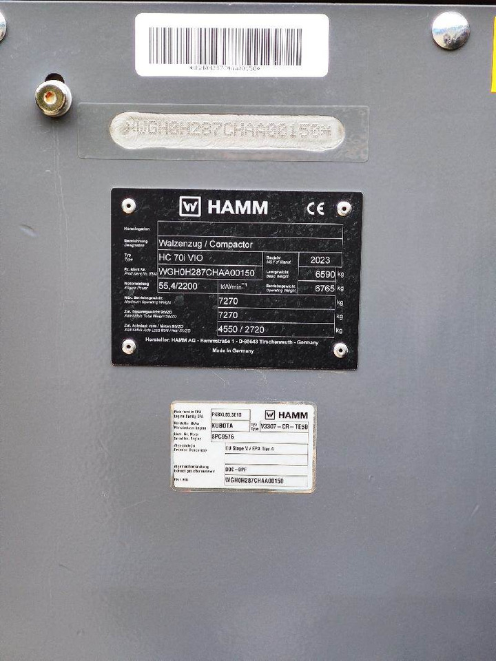 Hamm HC70i VIO - ضاغطة التربة: صورة 5 Hamm HC70i VIO - ضاغطة التربة: صورة 5