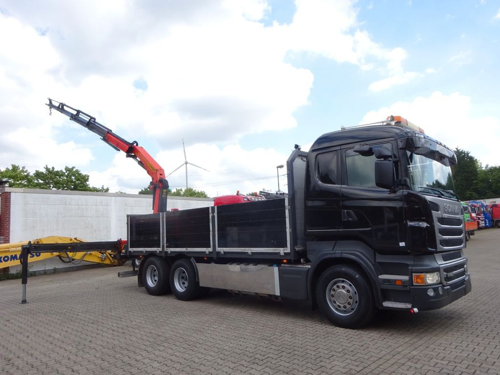 شاحنة كرين, شاحنات مسطحة Scania R620 V8 Pritsche +  PALFINGER  22002EH Kran: صورة 8