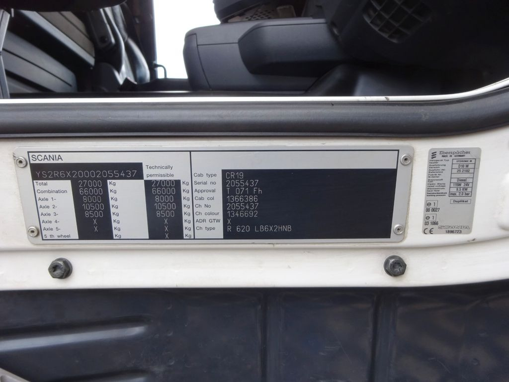 شاحنة كرين, شاحنات مسطحة Scania R620 V8 Pritsche +  PALFINGER  22002EH Kran: صورة 18