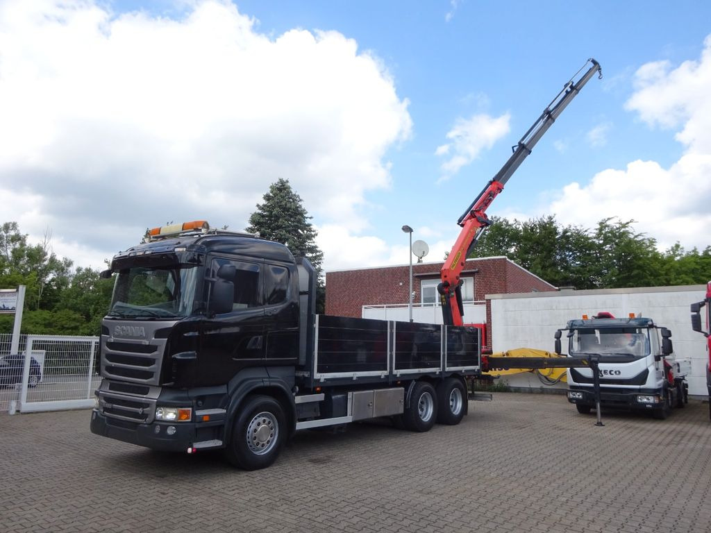 شاحنة كرين, شاحنات مسطحة Scania R620 V8 Pritsche +  PALFINGER  22002EH Kran: صورة 6