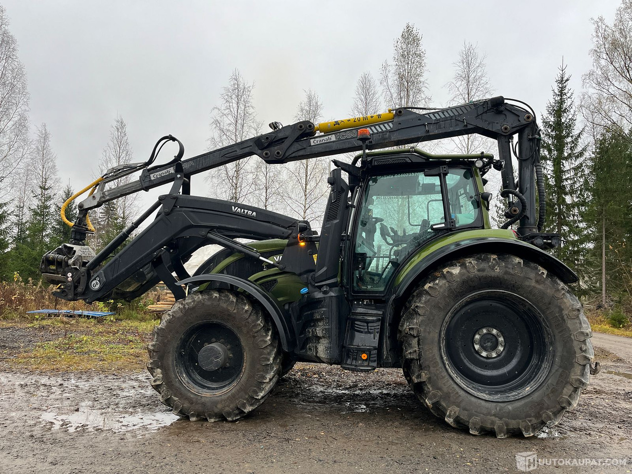 Valtra T 195 Versu ja Cranab vm.2021, Virrat - جرار: صورة 3 Valtra T 195 Versu ja Cranab vm.2021, Virrat - جرار: صورة 3