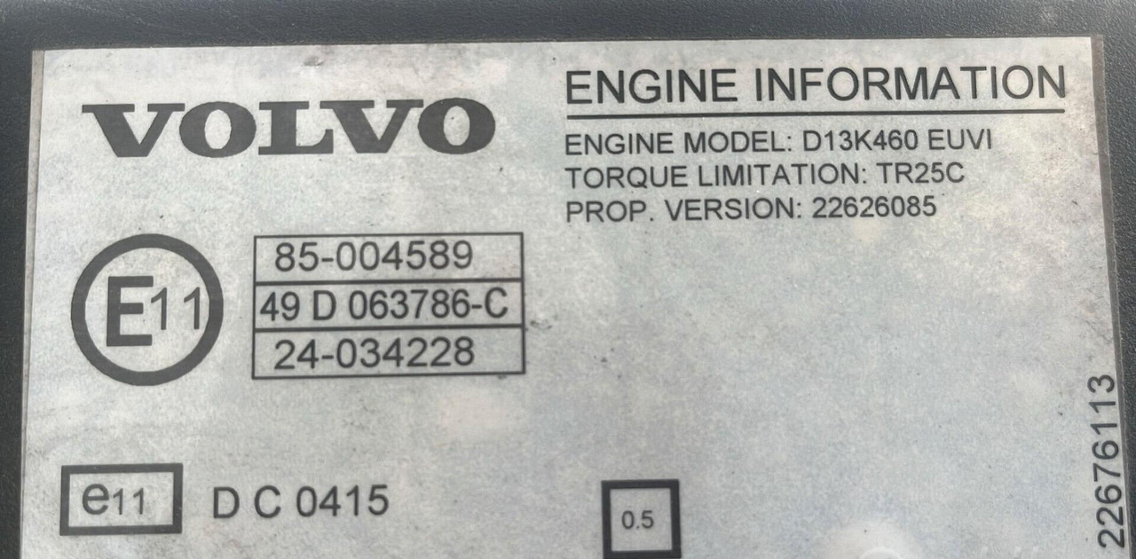 Motore Volvo FH 460 D13K 2019 - محرك - شاحنة: صورة 3 Motore Volvo FH 460 D13K 2019 - محرك - شاحنة: صورة 3