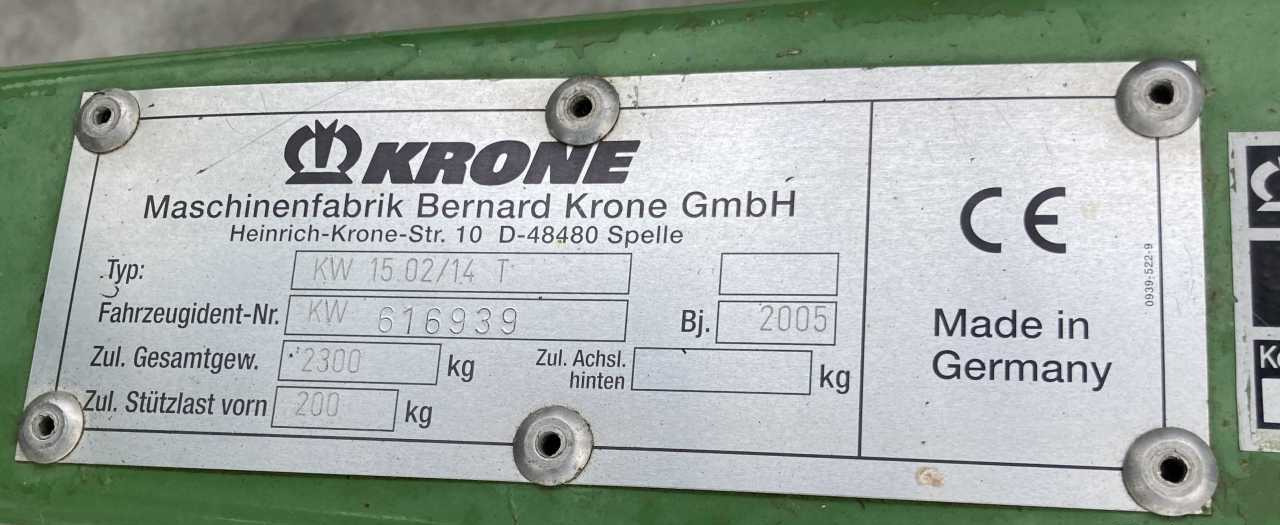 Krone KW 15.02/14 schudder weidebouwmachines - نشارة الدريس/ شوكة جرف: صورة 4 Krone KW 15.02/14 schudder weidebouwmachines - نشارة الدريس/ شوكة جرف: صورة 4