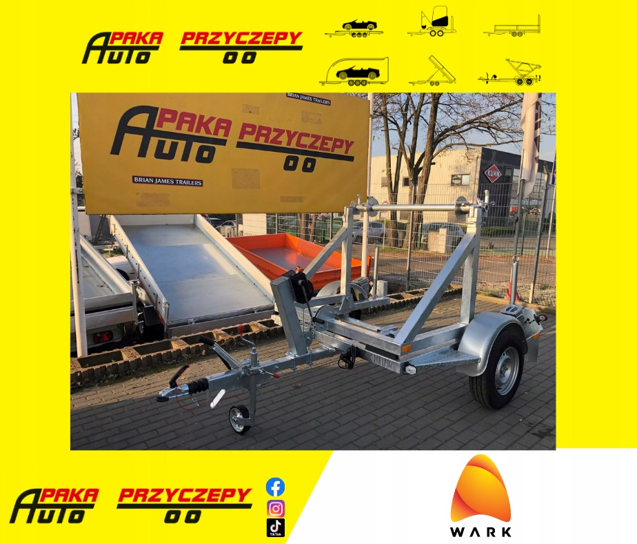 PRZYCZEPA KABLOWA POD BĘBEN KABLOWY ŚWIATŁOWÓD / CABLE TRAILER FOR FIBER OPTIC CABLE DRUM - مقطورة بكرة الكابل: صورة 1 PRZYCZEPA KABLOWA POD BĘBEN KABLOWY ŚWIATŁOWÓD / CABLE TRAILER FOR FIBER OPTIC CABLE DRUM - مقطورة بكرة الكابل: صورة 1
