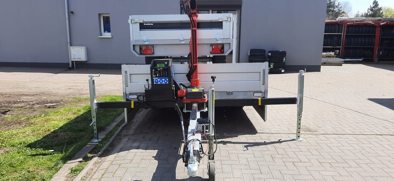 PRZYCZEPA PLATFORMA Z DŹWIGIEM HDS MAXILIFT 110 / PLATFORM TRAILER WITH HDS MAXILIFT 110 CRANE - مقطورات مسطحة: صورة 2 PRZYCZEPA PLATFORMA Z DŹWIGIEM HDS MAXILIFT 110 / PLATFORM TRAILER WITH HDS MAXILIFT 110 CRANE - مقطورات مسطحة: صورة 2