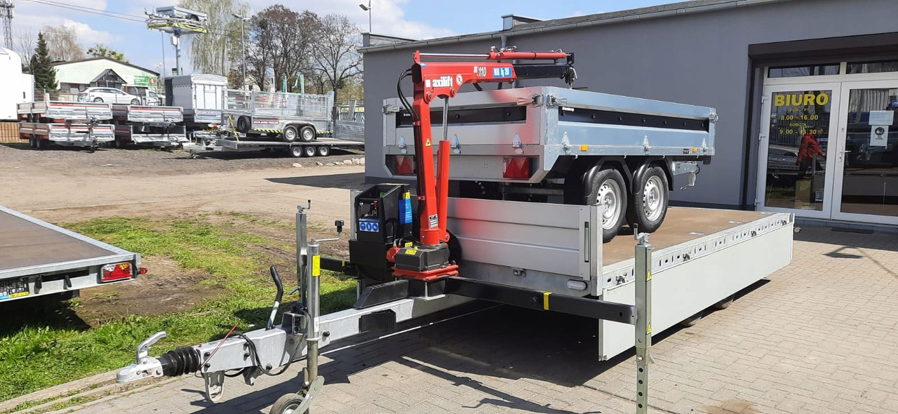 PRZYCZEPA PLATFORMA Z DŹWIGIEM HDS MAXILIFT 110 / PLATFORM TRAILER WITH HDS MAXILIFT 110 CRANE - مقطورات مسطحة: صورة 3 PRZYCZEPA PLATFORMA Z DŹWIGIEM HDS MAXILIFT 110 / PLATFORM TRAILER WITH HDS MAXILIFT 110 CRANE - مقطورات مسطحة: صورة 3