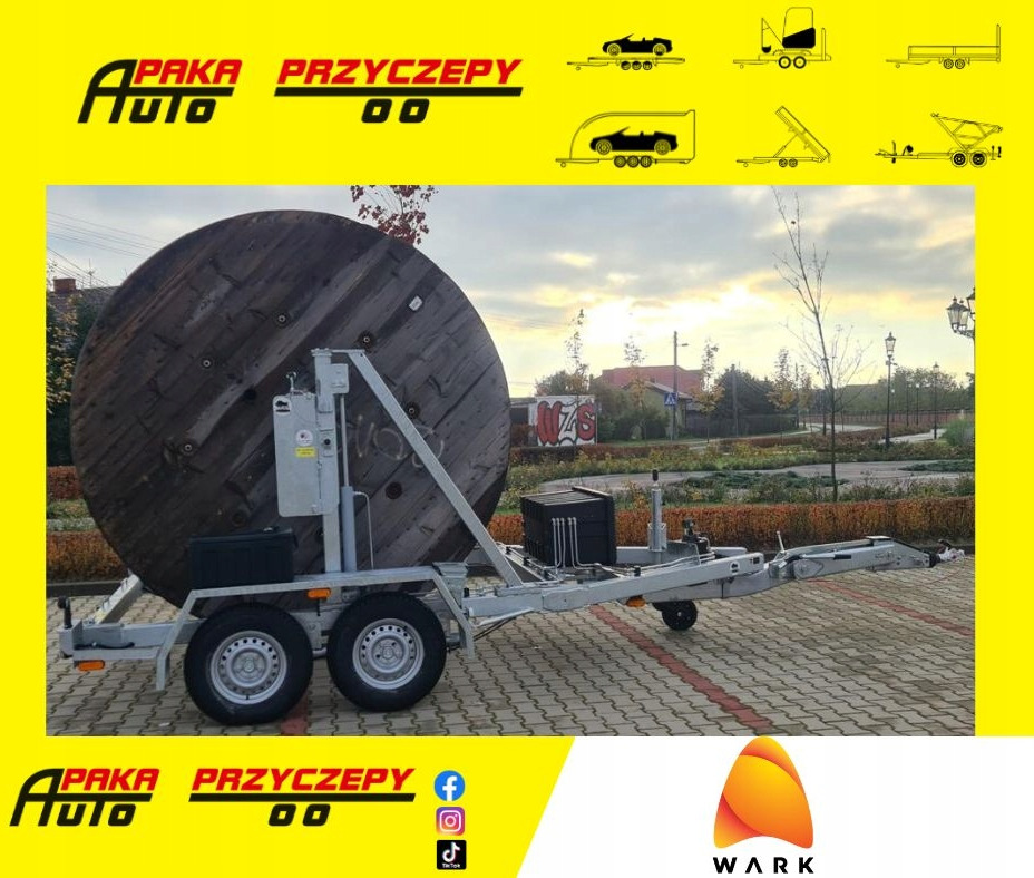 PRZYCZEPA SŁUPOWA KABLOWA PRZEWÓZ KABLI 3500 KG / POLE CABLE TRAILER FOR CABLE TRANSPORT 3500 KG - مقطورة بكرة الكابل: صورة 1 PRZYCZEPA SŁUPOWA KABLOWA PRZEWÓZ KABLI 3500 KG / POLE CABLE TRAILER FOR CABLE TRANSPORT 3500 KG - مقطورة بكرة الكابل: صورة 1