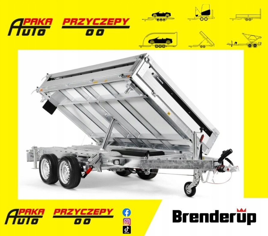 Wywrotka trójstronna 3,25x1,80 Brenderup 3500 / Three-way tipper 3,25x1,80 Brenderup 3500 - مقطورة قلابة: صورة 1 Wywrotka trójstronna 3,25x1,80 Brenderup 3500 / Three-way tipper 3,25x1,80 Brenderup 3500 - مقطورة قلابة: صورة 1