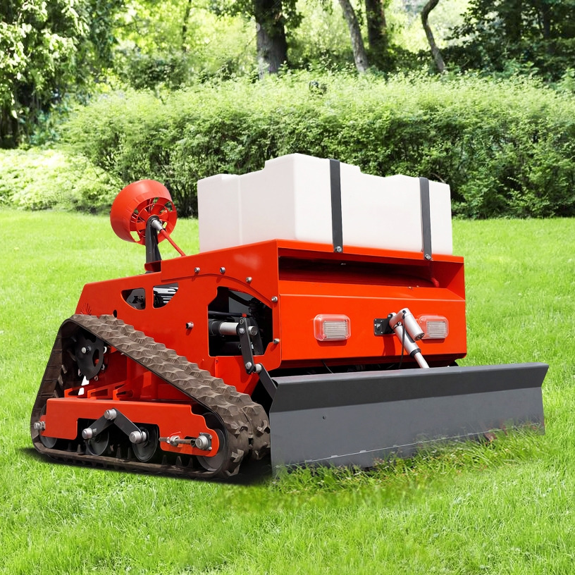 LEZUM LD1000 Electric Remote Control Multi-Function Lawn Mower All-Terrain Agricultural Sprayers Pesticide Spraying Mower Gas Gasoline Track Crawler Lawn Mower - جزازة عشب الحدائق: صورة 5 LEZUM LD1000 Electric Remote Control Multi-Function Lawn Mower All-Terrain Agricultural Sprayers Pesticide Spraying Mower Gas Gasoline Track Crawler Lawn Mower - جزازة عشب الحدائق: صورة 5
