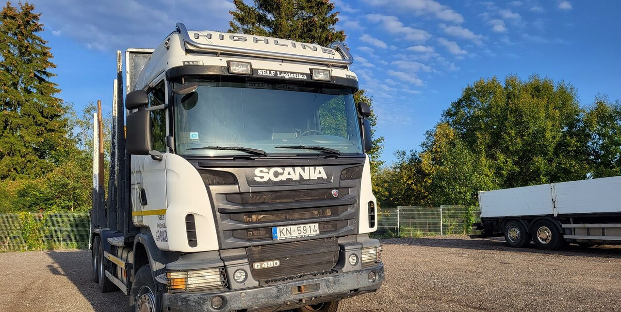 Scania G480 - شاحنة قطع الأشجار, شاحنة كرين: صورة 3 Scania G480 - شاحنة قطع الأشجار, شاحنة كرين: صورة 3