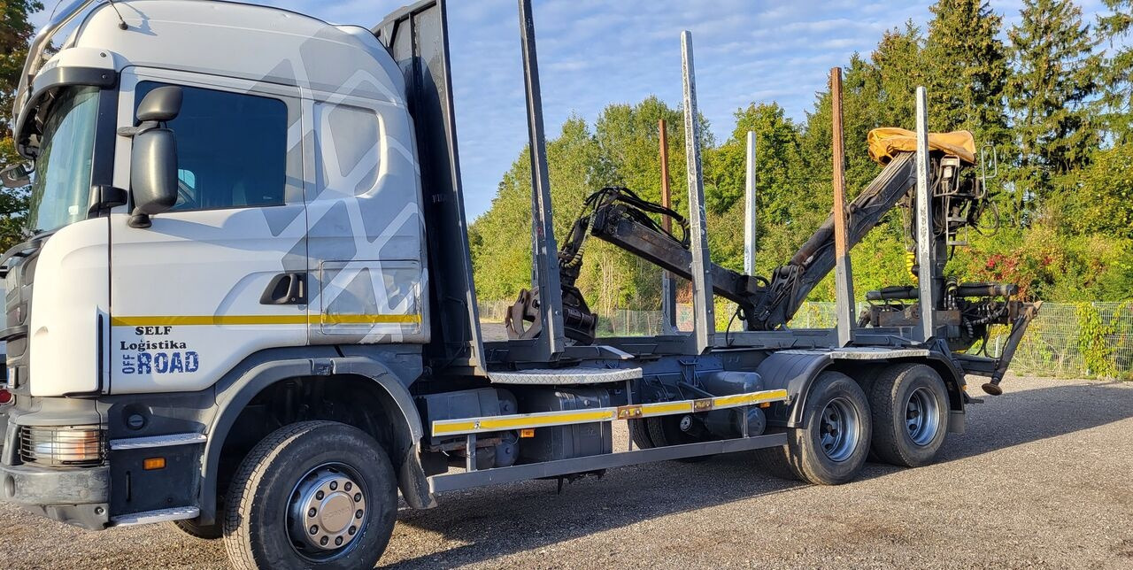Scania G480 - شاحنة قطع الأشجار, شاحنة كرين: صورة 1 Scania G480 - شاحنة قطع الأشجار, شاحنة كرين: صورة 1
