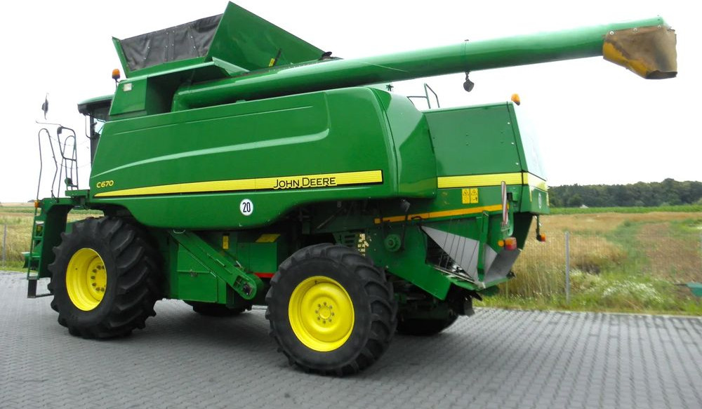 حصادة John Deere C 670 2008 Rok, heder 7,6m, 1900 mtg, Nie Malowany, Stan Idealny: صورة 9