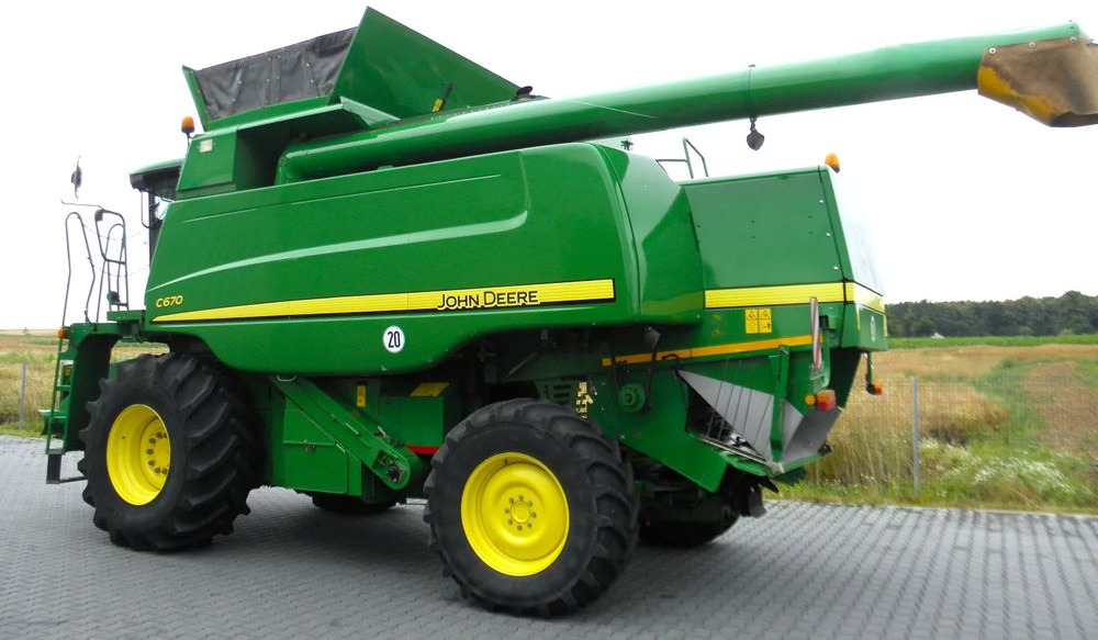 حصادة John Deere C 670 2008 Rok, heder 7,6m, 1900 mtg, Nie Malowany, Stan Idealny: صورة 12