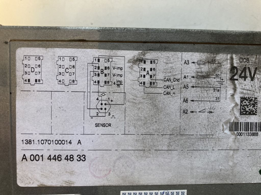 Mercedes-Benz VDO Kienzle Fahrtenschreiber 1381.1070100014 24V 1381 - جهاز تسجيل السرعة - شاحنة: صورة 2 Mercedes-Benz VDO Kienzle Fahrtenschreiber 1381.1070100014 24V 1381 - جهاز تسجيل السرعة - شاحنة: صورة 2